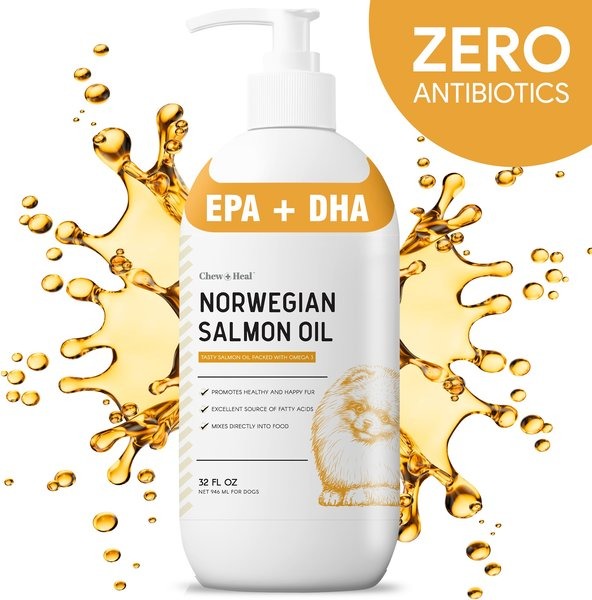 Norwegian Salmon Oil Skin & Coat Supplement for Dogs & Cats(8oz)