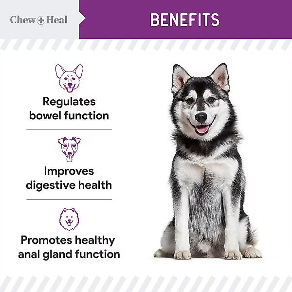 Chew + Heal Stop The Scoot Anal Glands Powder Supplement for Dogs