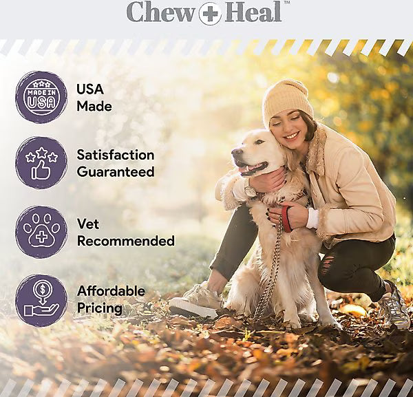 Chew + Heal Senior Mobility + Vitality Hip & Joint & Mood Support Chewable Tablets Supplement for Dogs, 120 count