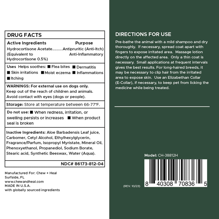 Hydrocortisone Lotion for Dogs 8oz