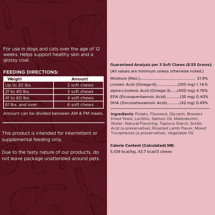 Savory Lamb Omega Skin & Coat Supplement for Dogs