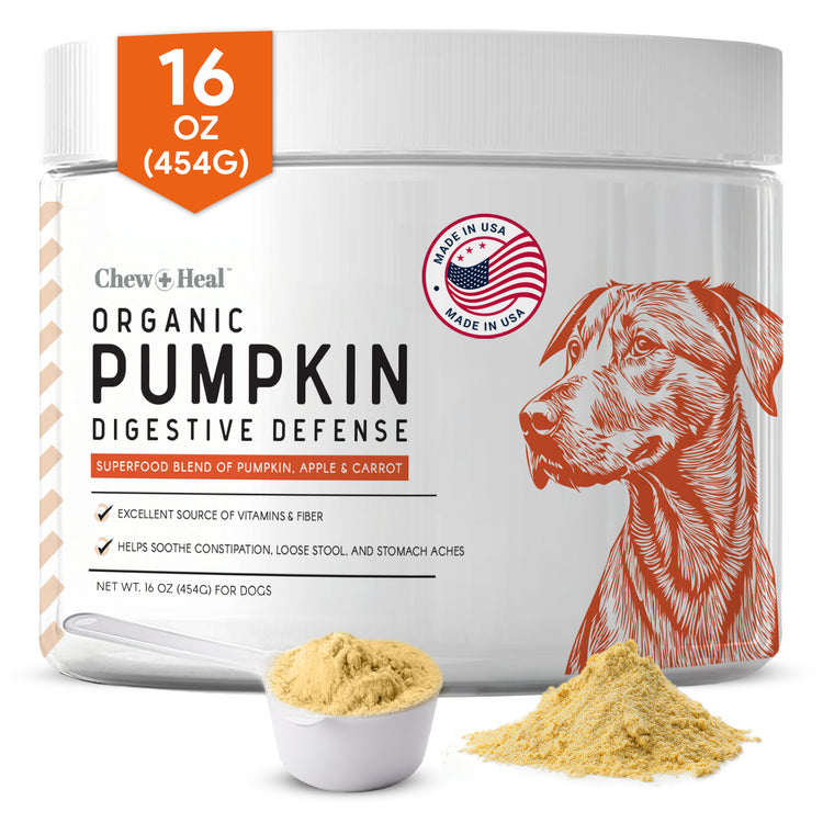 Organic Pumpkin Digestive Defense Superfood Blend Powder Digestive Aid Supplement for Dogs