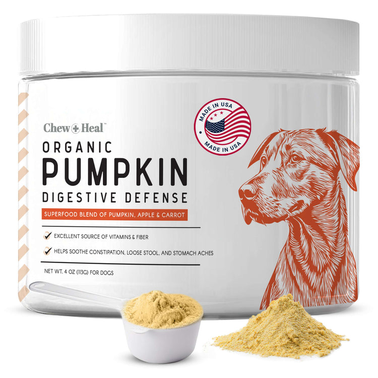 Organic Pumpkin Digestive Defense Superfood Blend Powder Digestive Aid Supplement for Dogs