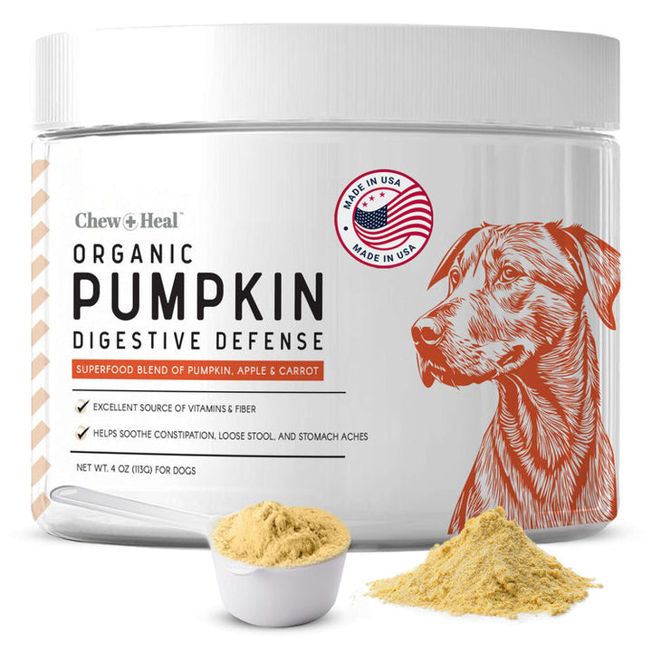Organic Pumpkin Digestive Defense Superfood Blend Powder Digestive Aid Supplement for Dogs