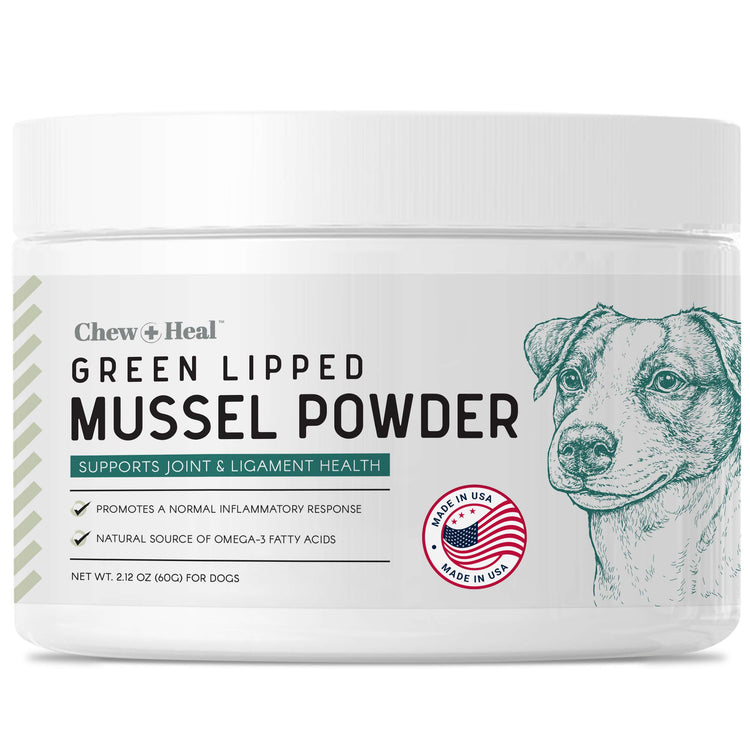 Green Lipped Mussel Powder Joint & Ligament Health Supplement for Dogs & Cats (2.12 oz)