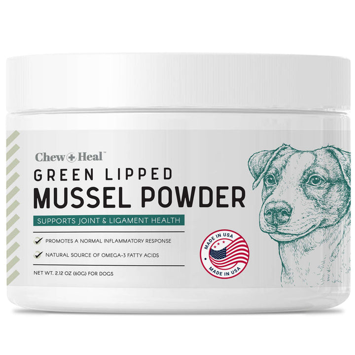 Green Lipped Mussel Powder Joint & Ligament Health Supplement for Dogs & Cats (2.12 oz)
