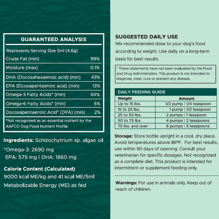 Algae Omega 3 Oil for Dogs