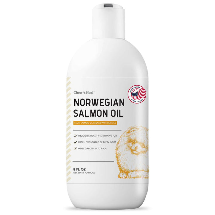 Norwegian Salmon Oil Skin & Coat Supplement for Dogs & Cats(8oz)