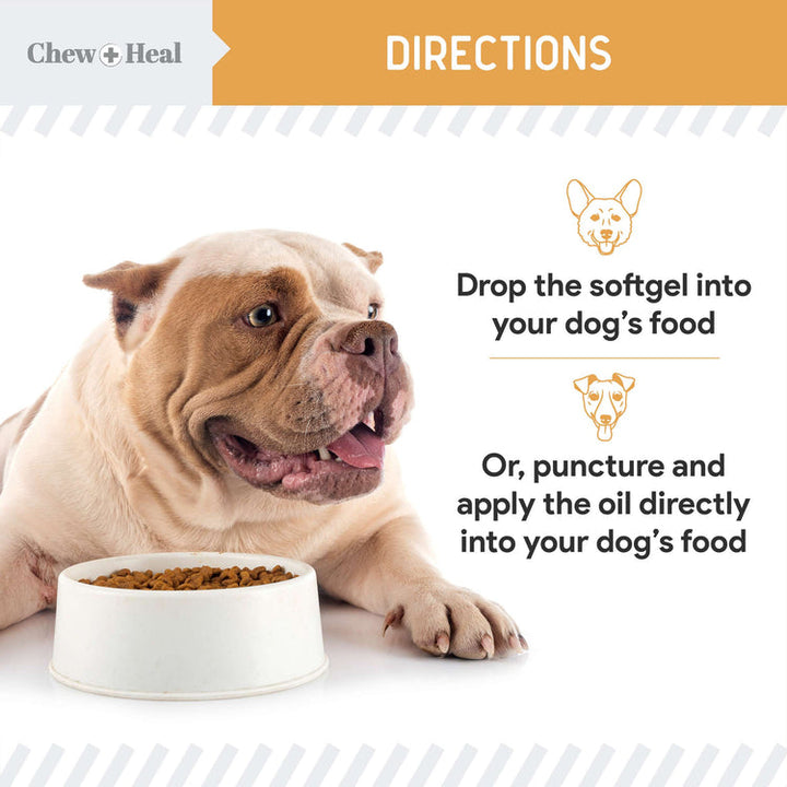 Wild-Caught Omega Skin + Coat Softgels Made with Wild-Caught Fish Oil Supplement for Dogs & Cats