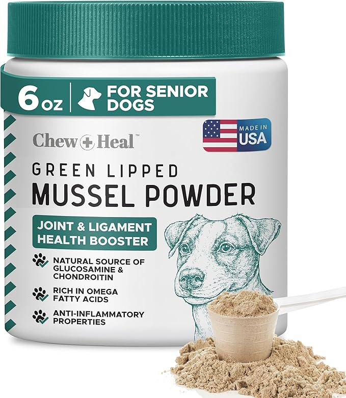 Green Lipped Mussel Powder Joint & Ligament Health Supplement for Dogs & Cats (6 oz)