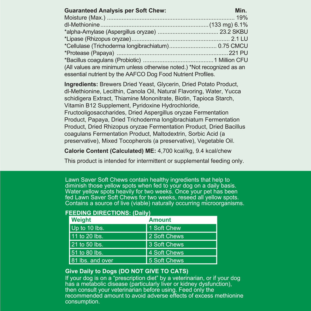 Lawn Saver Soft Chew Lawn Protection Supplement for Dogs