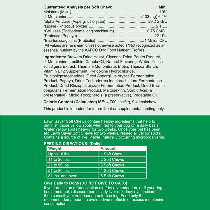 Lawn Saver Soft Chew Lawn Protection Supplement for Dogs