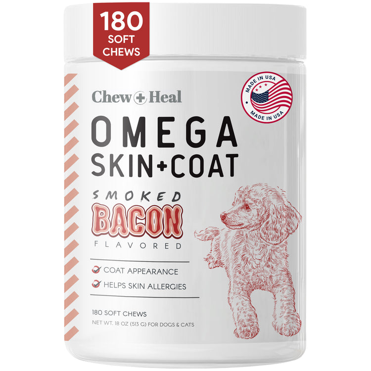 Smoked Bacon Omega Skin + Coat Supplement for Dogs