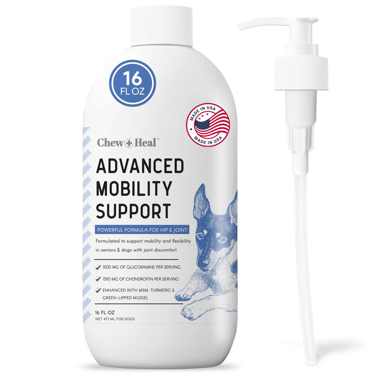 High-Potency Advanced Mobility Support Liquid Supplement for Senior Dogs