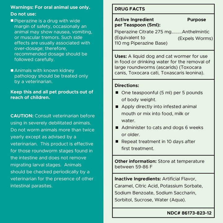 Stop The Worms Wormer for Puppies & Kittens 12oz