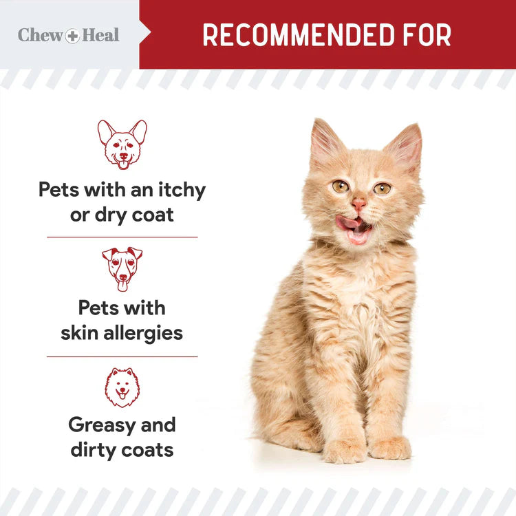 Wild Alaskan Salmon Oil Hearty Beef Flavored Liquid Skin & Coat Supplement for Dogs & Cats