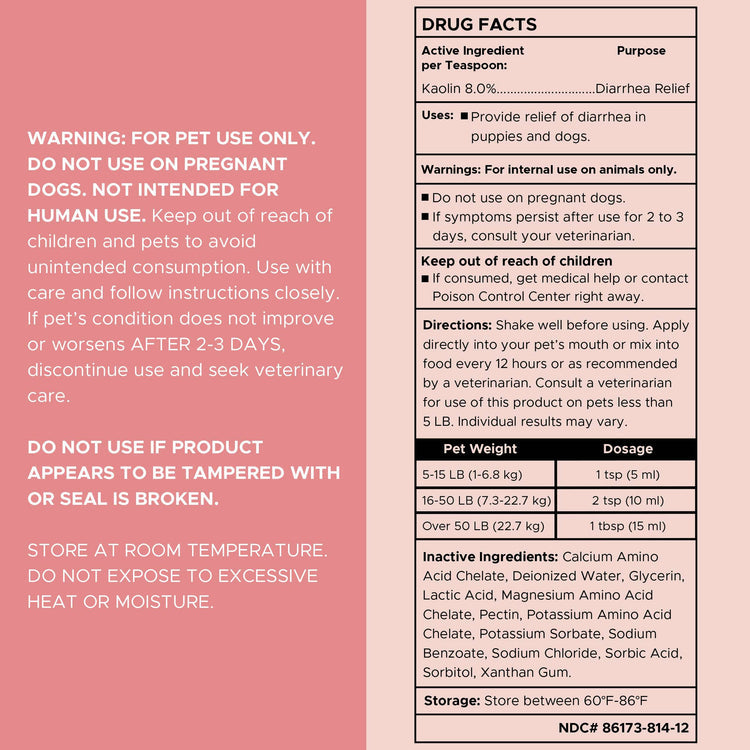 Stop The Diarrhea Liquid Digestive Aid for Dogs 12oz