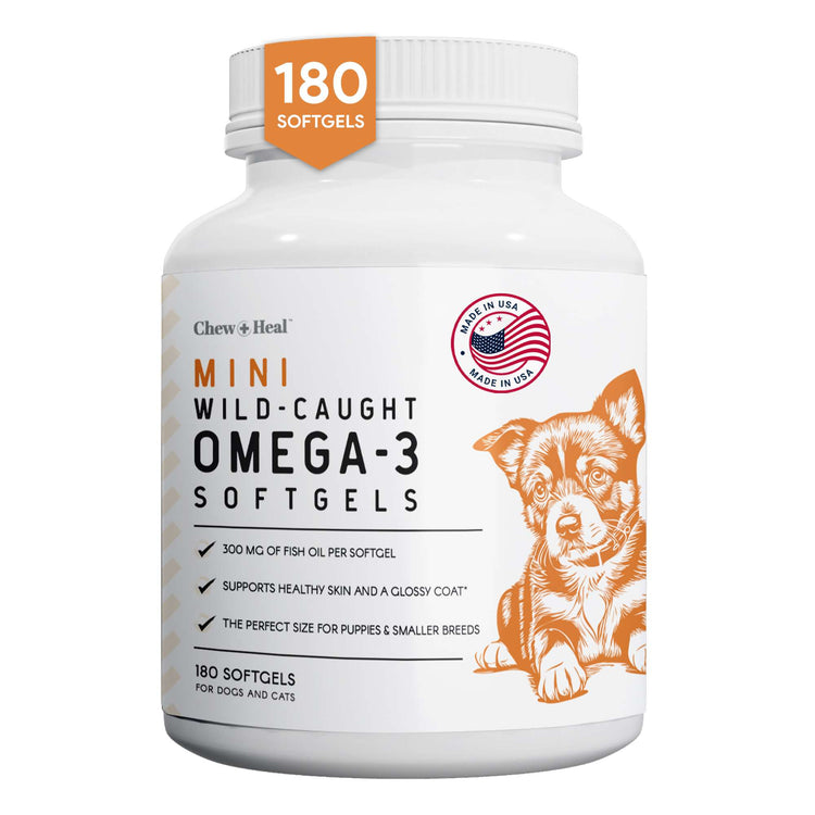 Mini Wild-Caught Omega-3 Softgels Skin & Coat Supplement for Puppies
