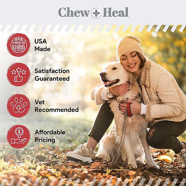 Chew + Heal Antibacterial & Antifungal Chlorhexidine & Ketoconazole Dog & Cat Grooming Wipes