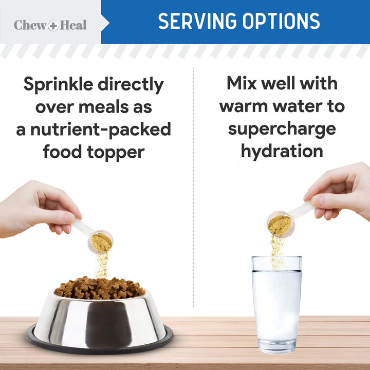 Chew + Heal High Protein Goat Milk Powder Digestive Aid Supplement for Dogs, 6-oz jar