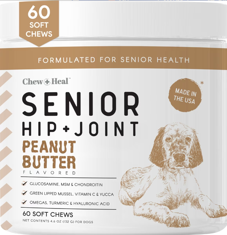 Hip & Joint Mobility Peanut Butter Flavored Soft Chew Senior Dog Supplement