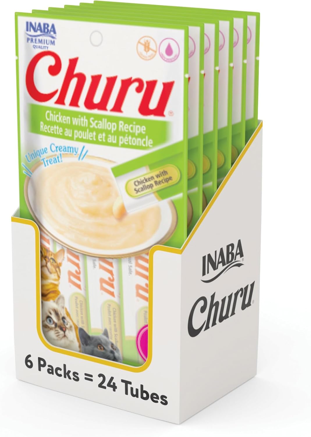 Inaba Churu Grain-Free Puree Chicken with Scallop Flavour Cat Treats