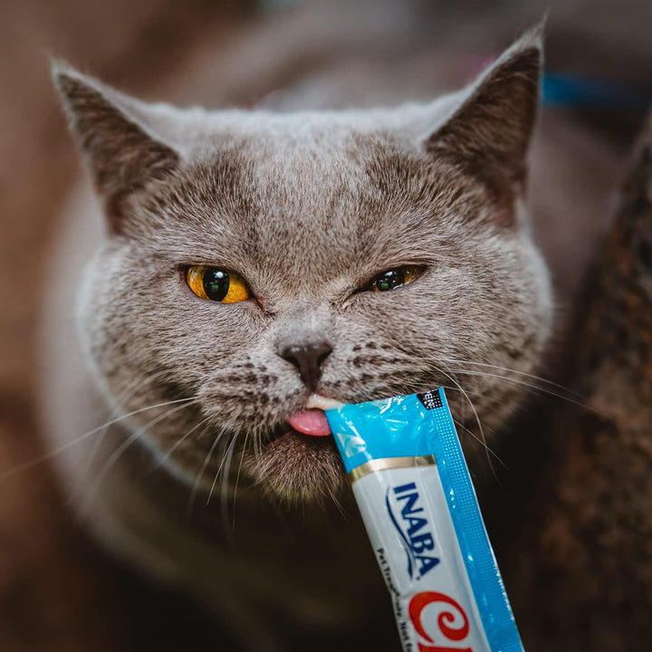 INABA Churu Cat Treats, Grain-Free Creamy Puree, Tuna