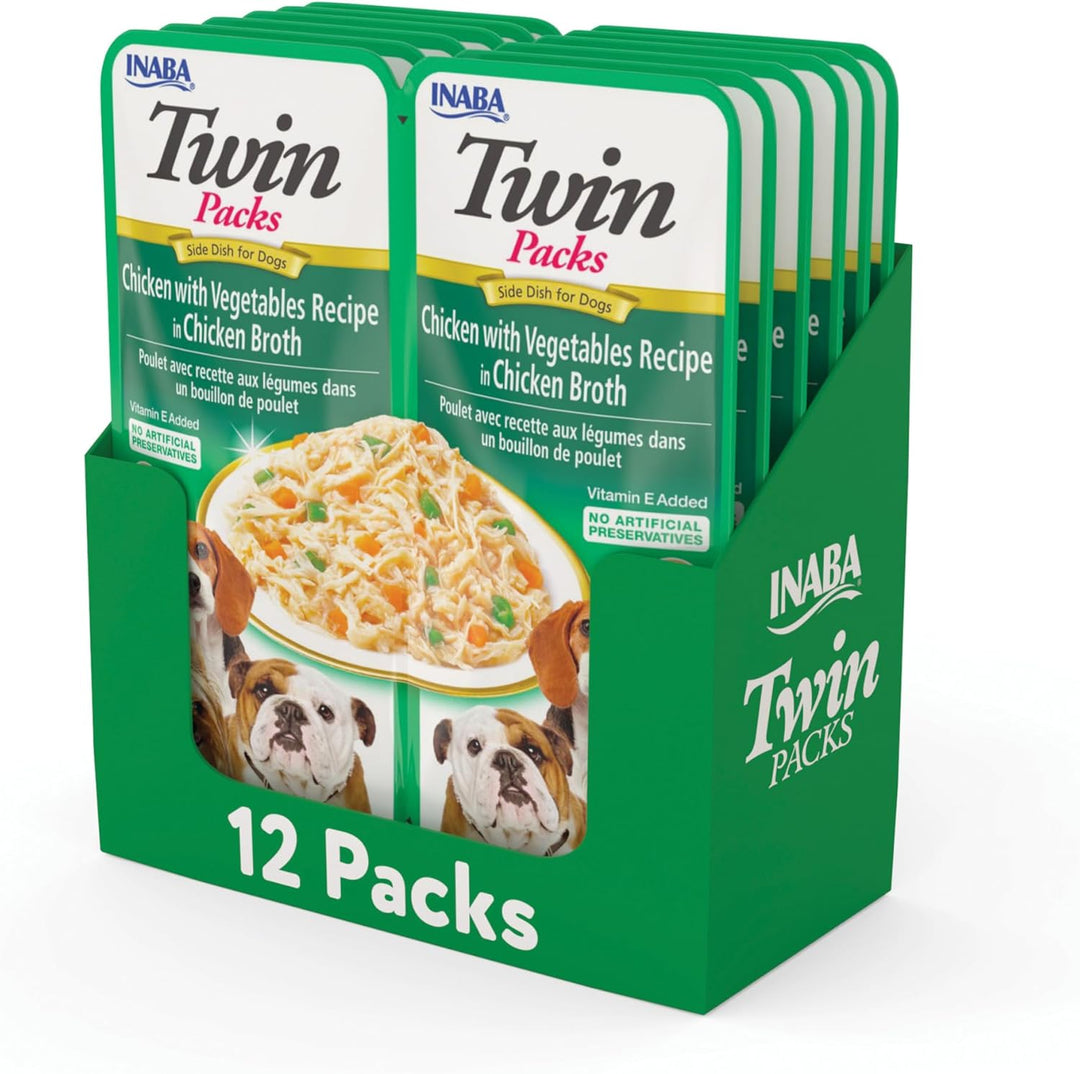 Inaba Twin Packs Chicken With Vegetables Recipe In Chicken Broth (For Dogs)