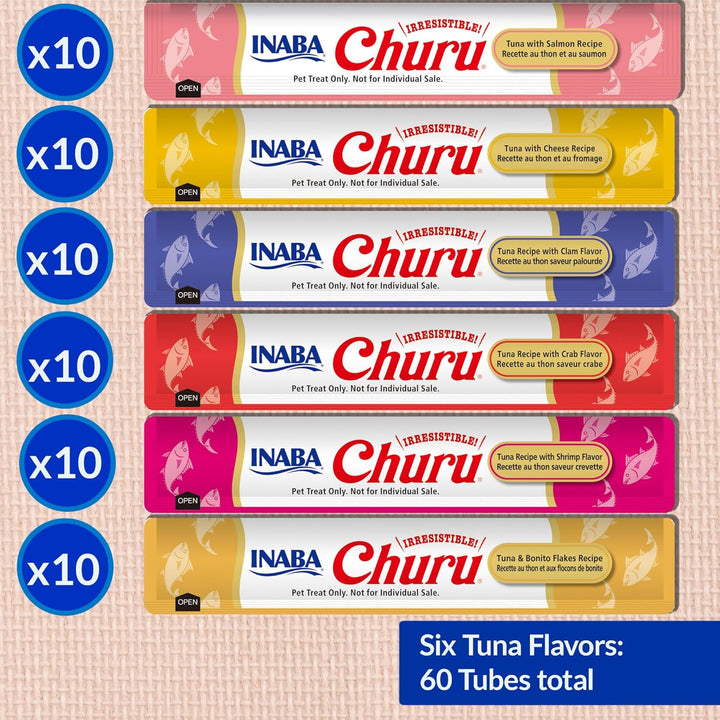 Inaba Churu Tuna Seafood Variety Box Cat Treats 60X14G