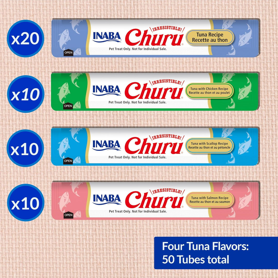 Inaba Churu Cat Tuna Varieties, 14g x 50 Tubes