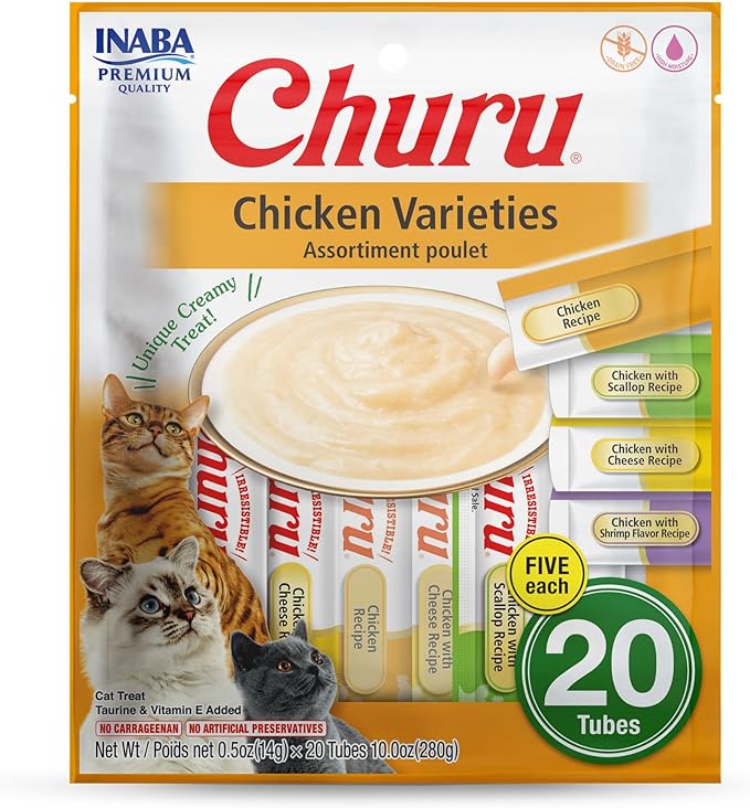 INABA Churu Chicken Variety - Box 20 Tubes