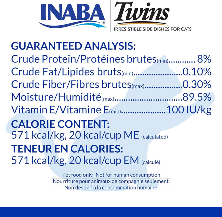 INABA Twins Cat Treats, Grain-Free Tuna, Chicken & Salmon Gelée Cups (12 x 1.23 oz)