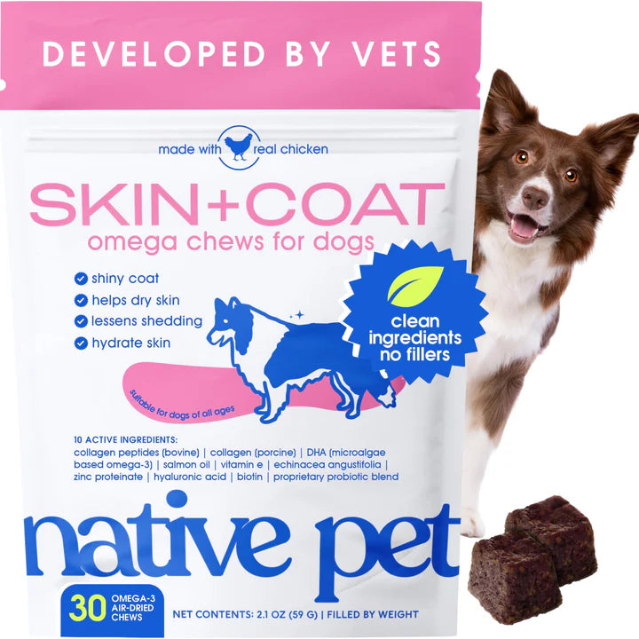 Native Pet Omega Skin and Coat Chews for Dogs