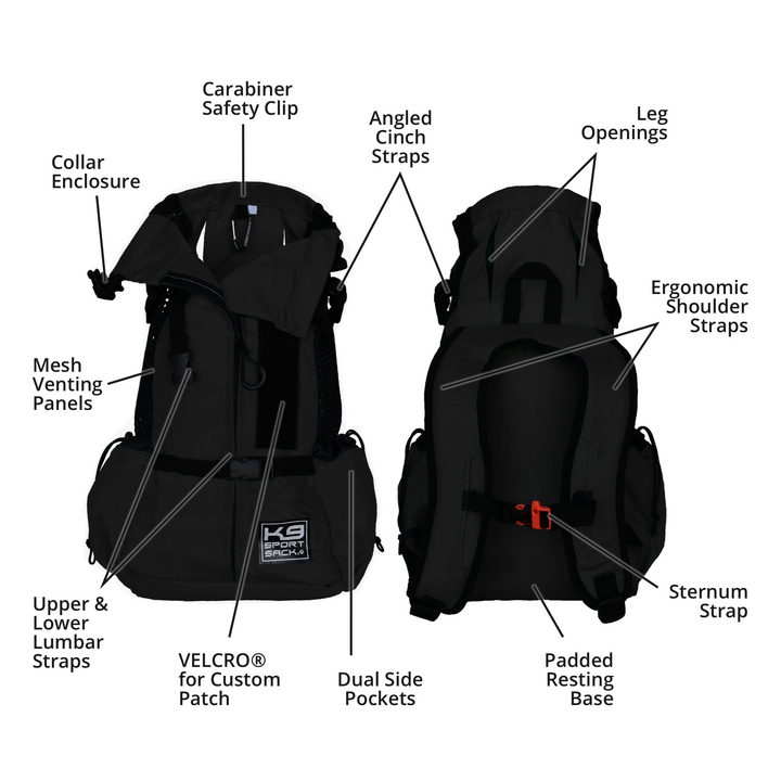Klearance Air 2, Original Backpack Dog Carrier - Black