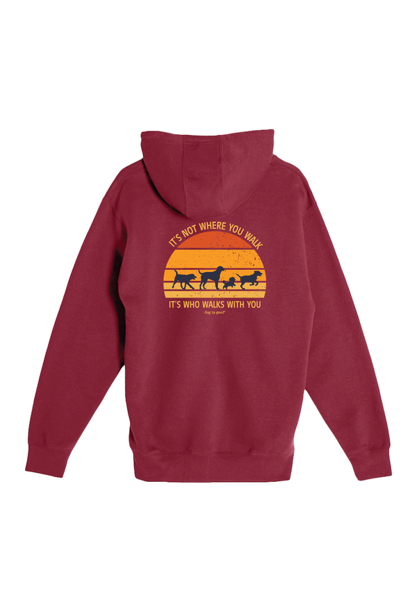 Zip Hoodie: Never Walk Alone (Maroon)