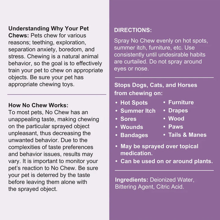 No Chew Dogs Spray