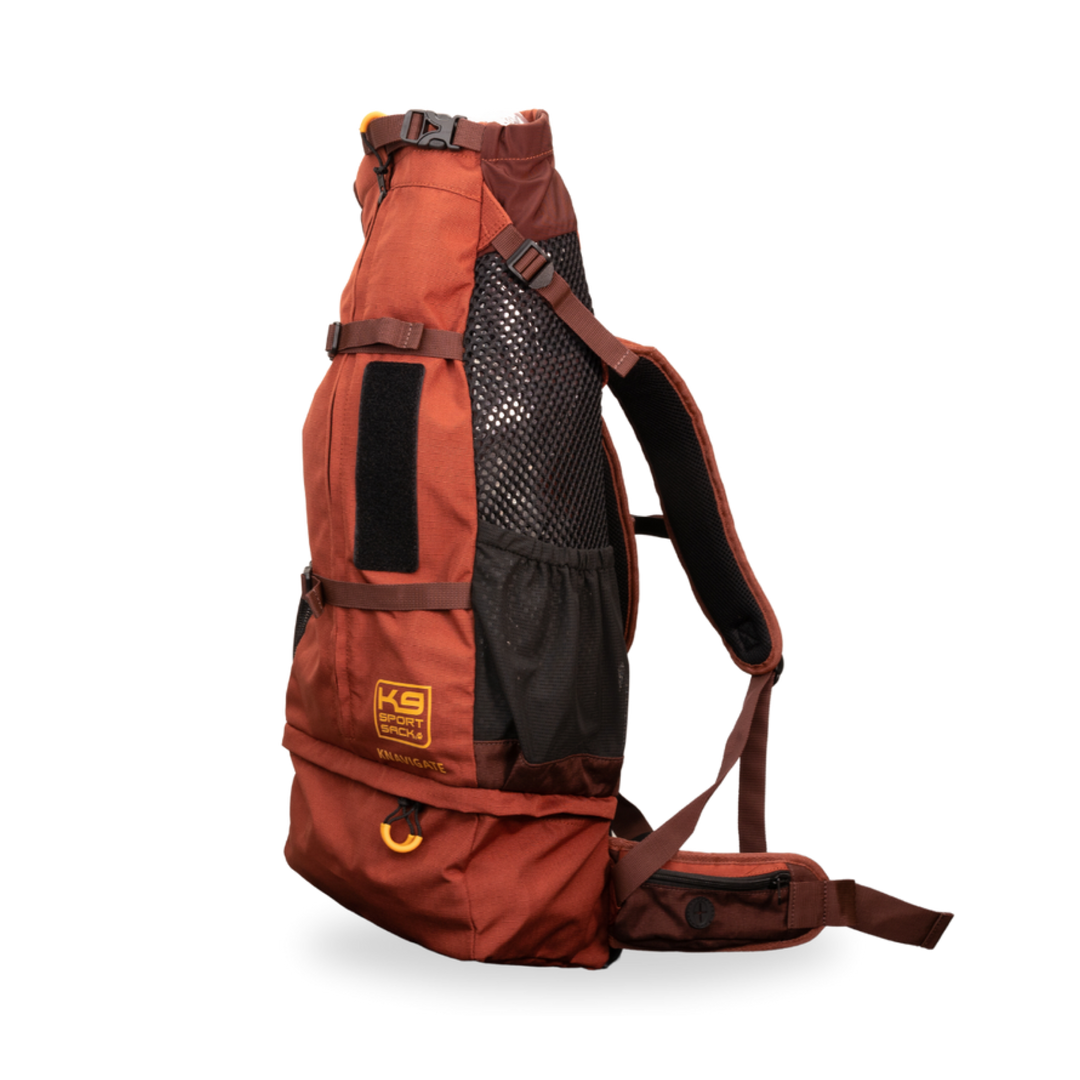 Knavigate- Advanced Dog Carrier with Internal Frame & Hip Belt  -  Red