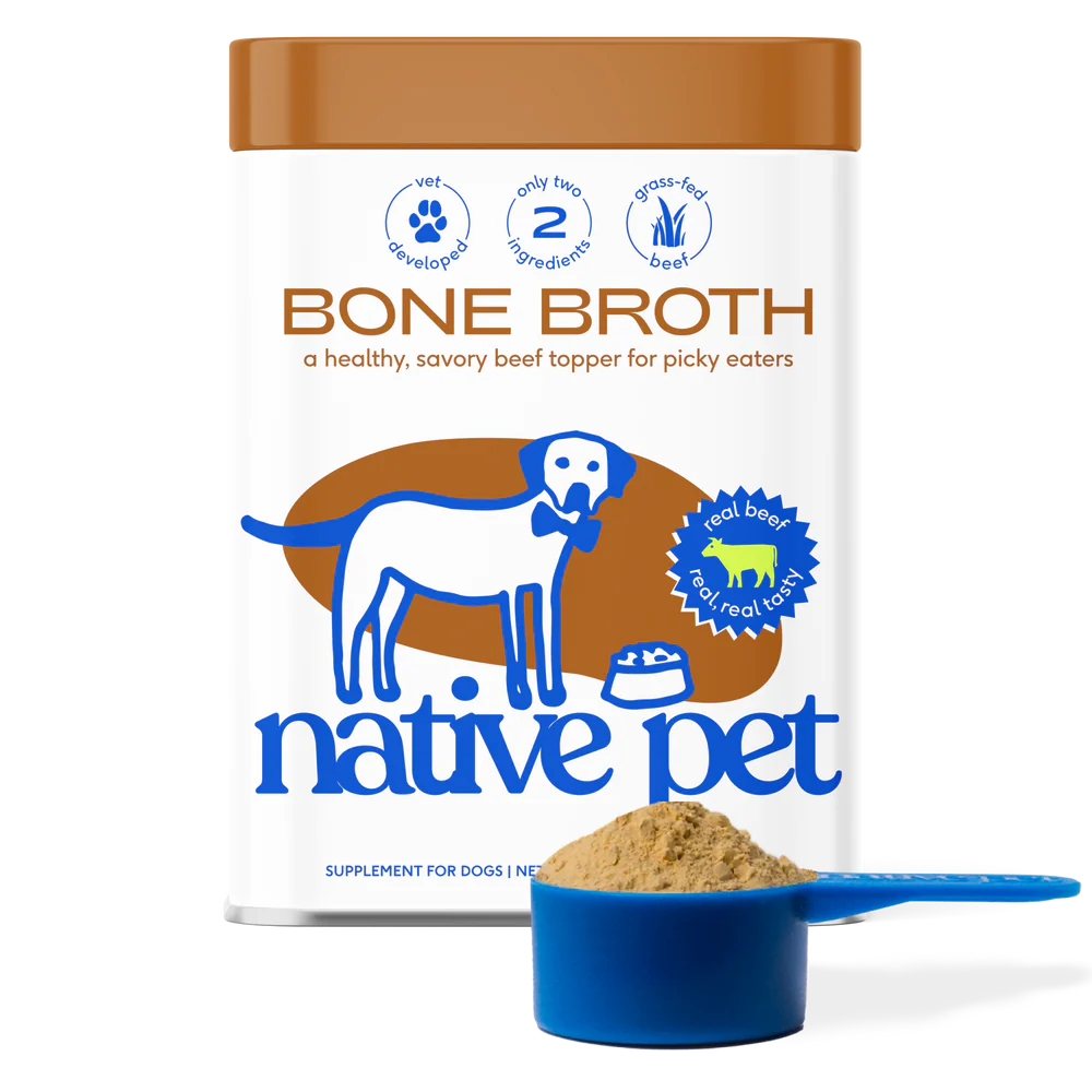 Beef Bone Broth - A healthy savory beef topper for picky eaters