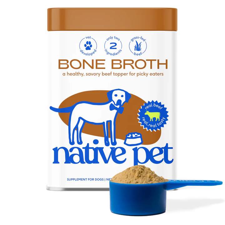 Beef Bone Broth - A healthy savory beef topper for picky eaters