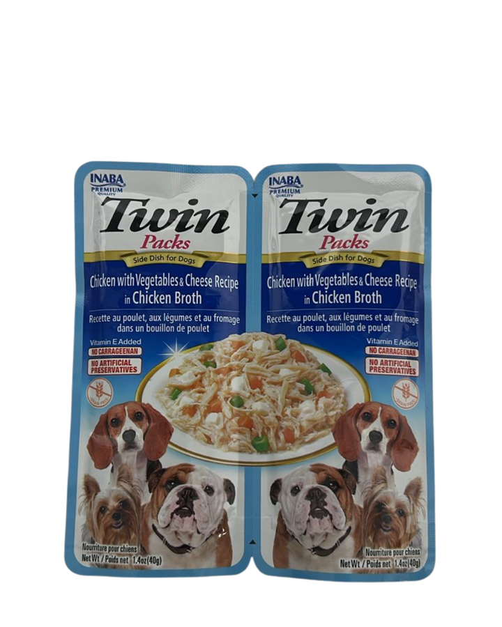 Inaba Twin Packs Chicken With Vegetables & Chesse Recipe In Chicken Broth (For Dogs)