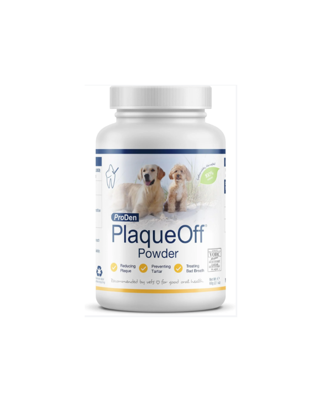 ProDen PlaqueOff Powder for Pets - Cat & Dog Breath Freshener - Plaque & Tartar Remover for Pet Oral Care