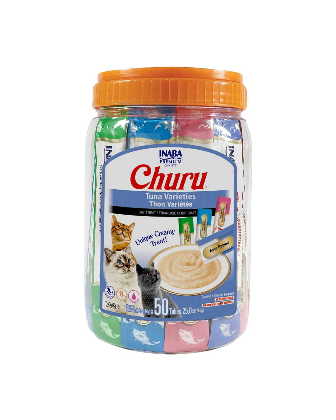 Inaba Churu Cat Tuna Varieties, 14g x 50 Tubes