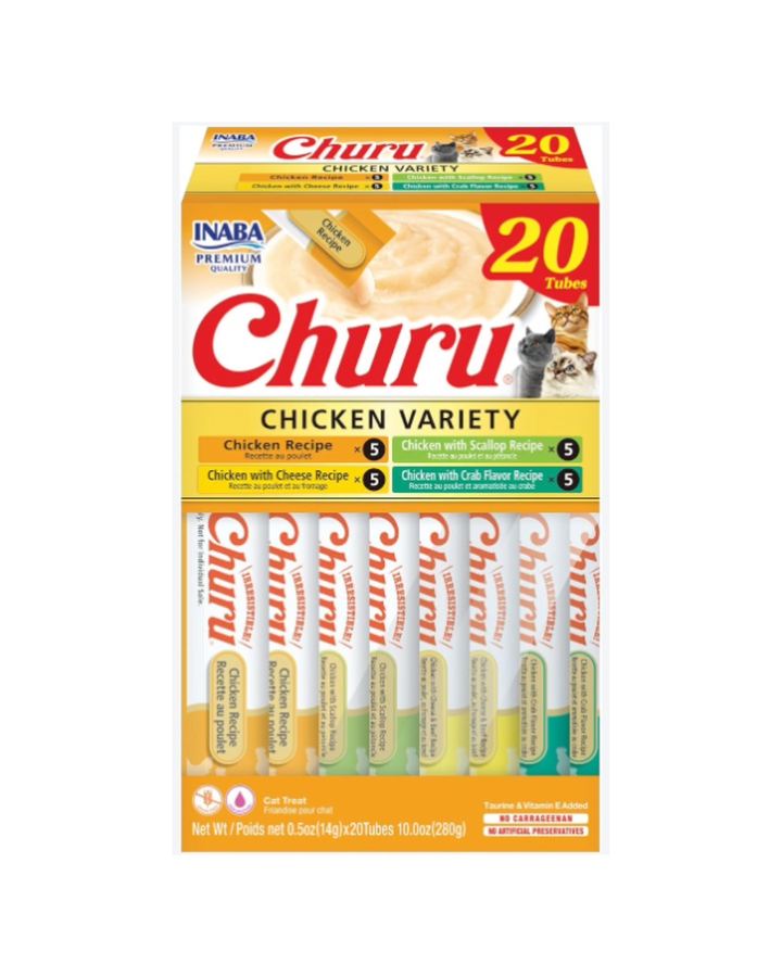 Inaba Churu Chicken Variety Pack Cat Treats - 20X14g