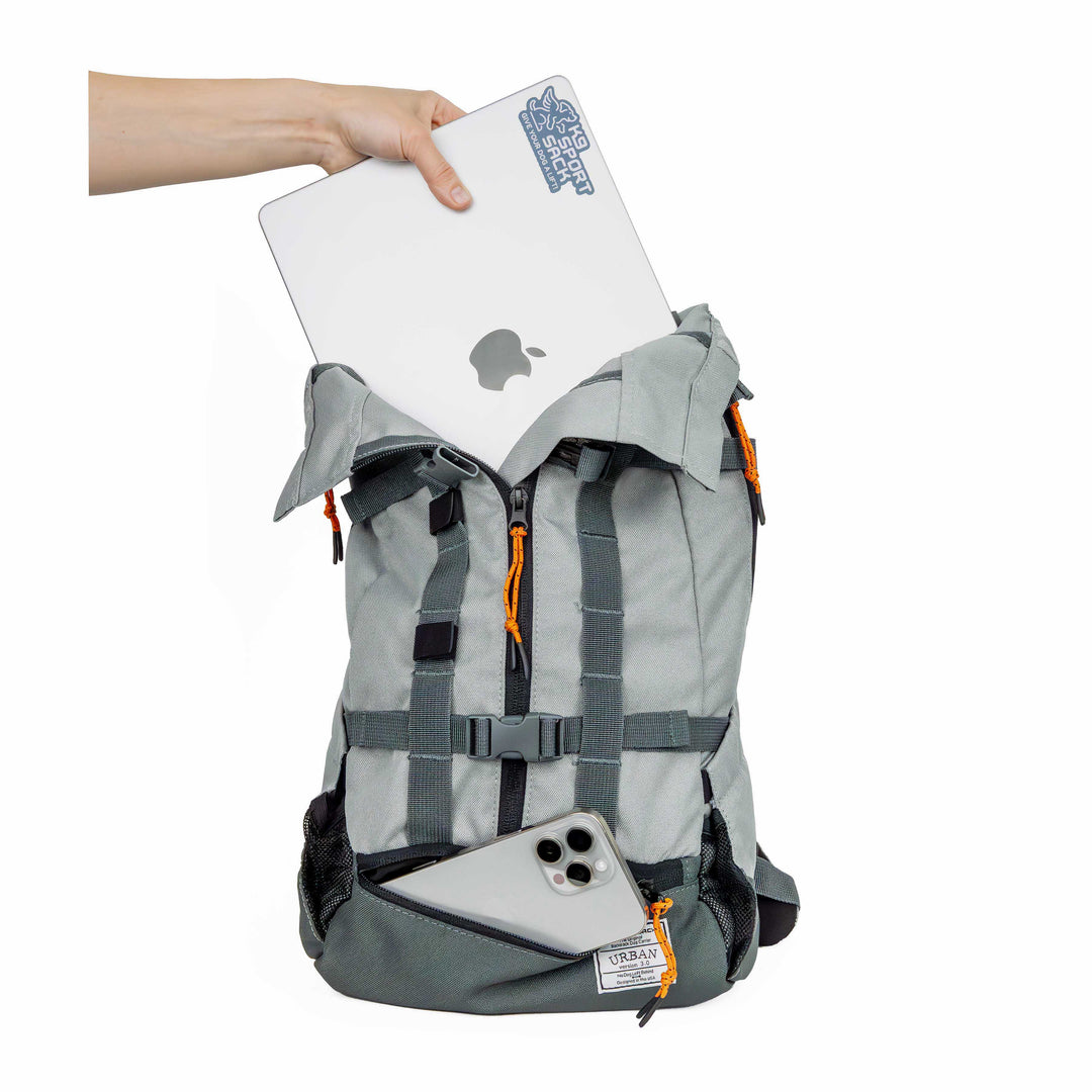 Urban 3, Dual Use Dog Carrier & Traditional Backpack - Grey