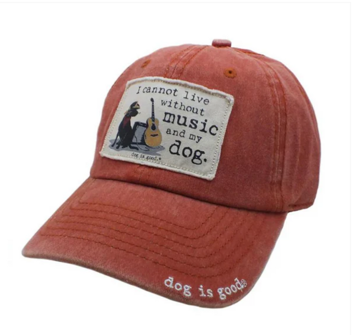 Hat: I Cannot Live Without Music and My Dog