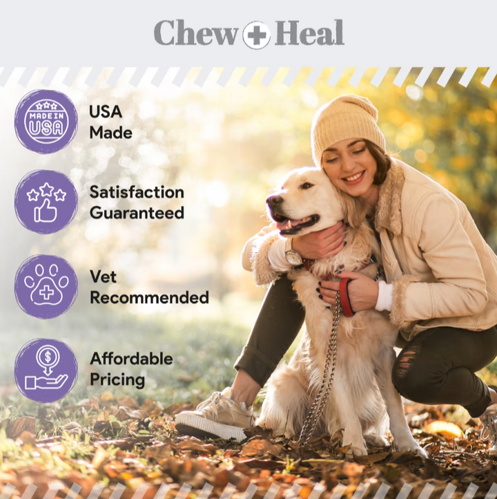 Chew + Heal Antimicrobial Hot Spots & Skin Infection Hypochlorous Acid Lotion for Dogs & Cats Wound Care